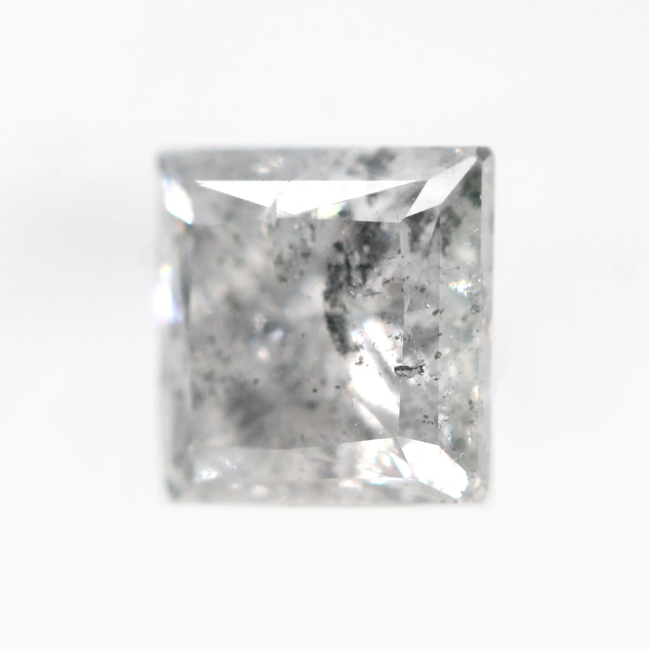 0.98 Carat Princess Cut Gray Salt and Pepper Diamond for Custom Work - Inventory Code PSG098