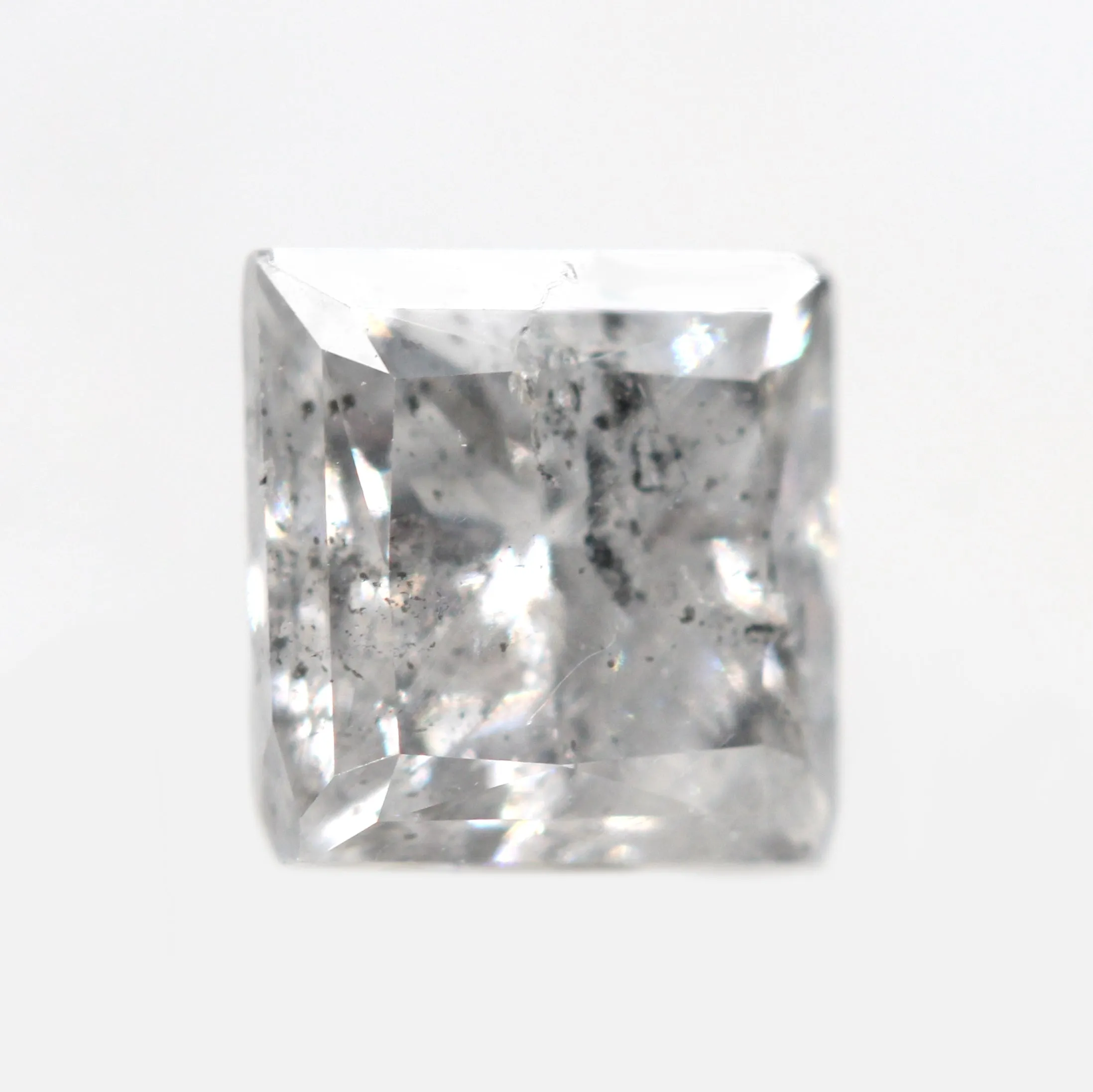 0.98 Carat Princess Cut Gray Salt and Pepper Diamond for Custom Work - Inventory Code PSG098