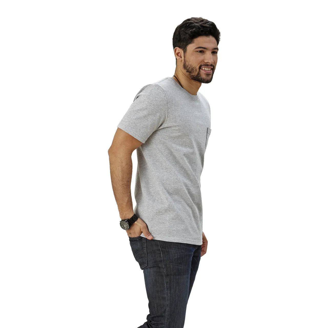 Adult Short Sleeve Crew Neck with Pocket Slim Fit