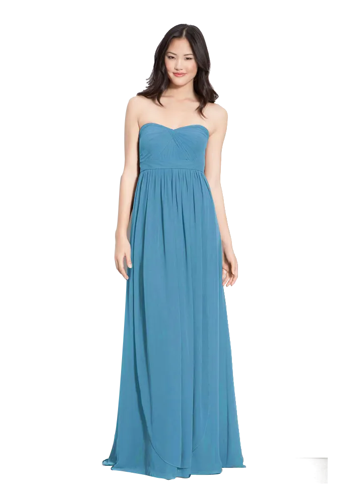 Aidan' Convertible Strapless Chiffon Gown
