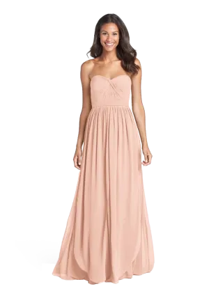 Aidan' Convertible Strapless Chiffon Gown