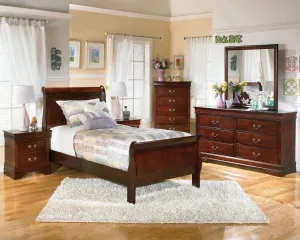 Alisdair - Dark Brown - 4 Pc. - Dresser, Mirror, Twin Sleigh Bed