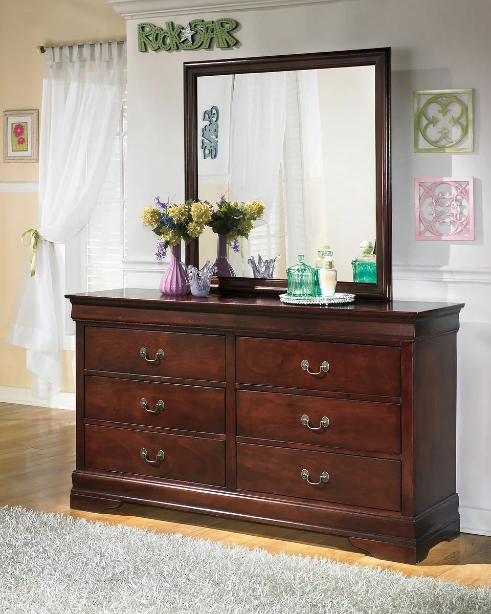 Alisdair - Dark Brown - 4 Pc. - Dresser, Mirror, Twin Sleigh Bed