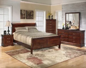 Alisdair - Dark Brown - 6 Pc. - Dresser, Mirror, Chest, Queen Sleigh Bed, Nightstand