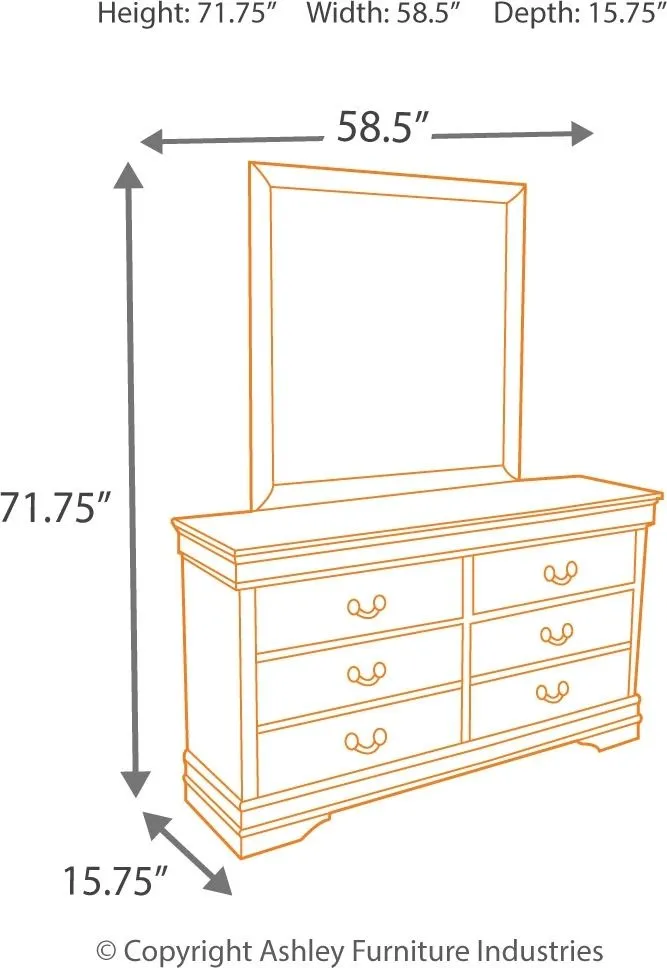 Alisdair - Dark Brown - 6 Pc. - Dresser, Mirror, Chest, Queen Sleigh Bed, Nightstand