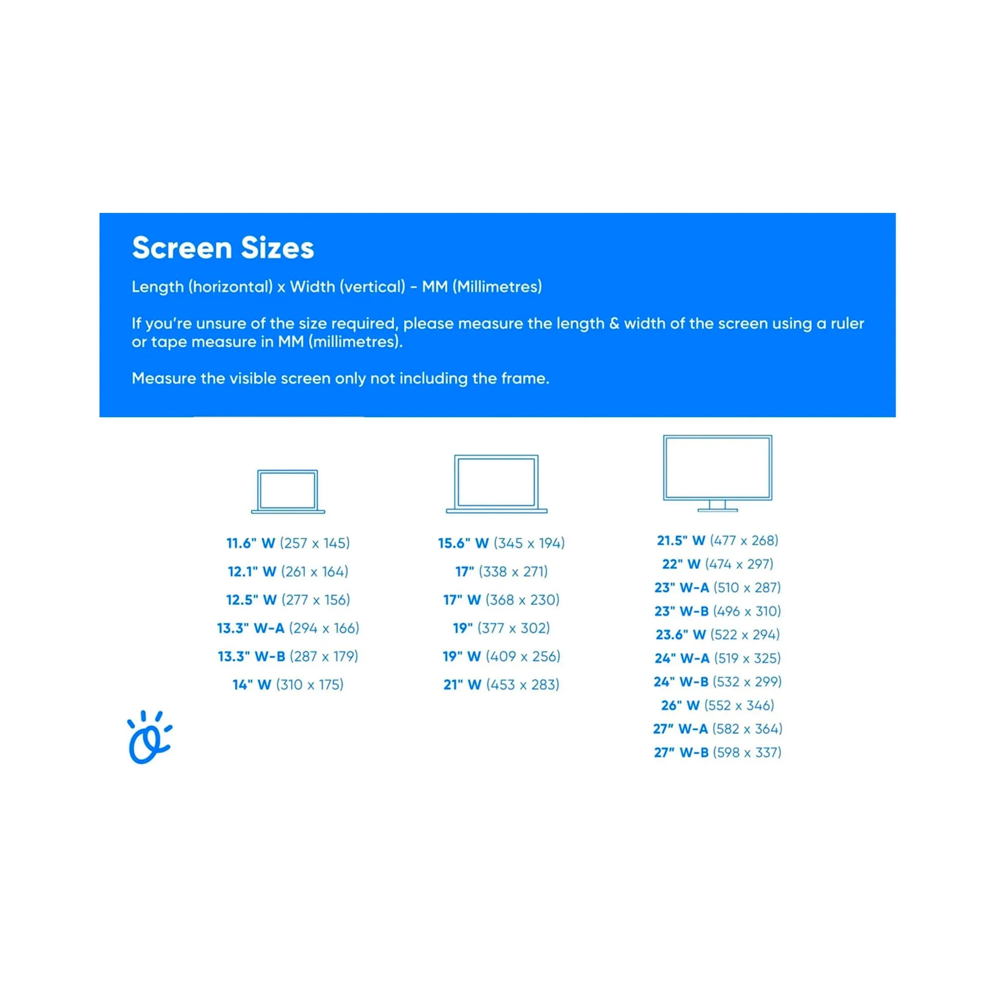 Anti blue light screen protector for laptops, monitors and PCs