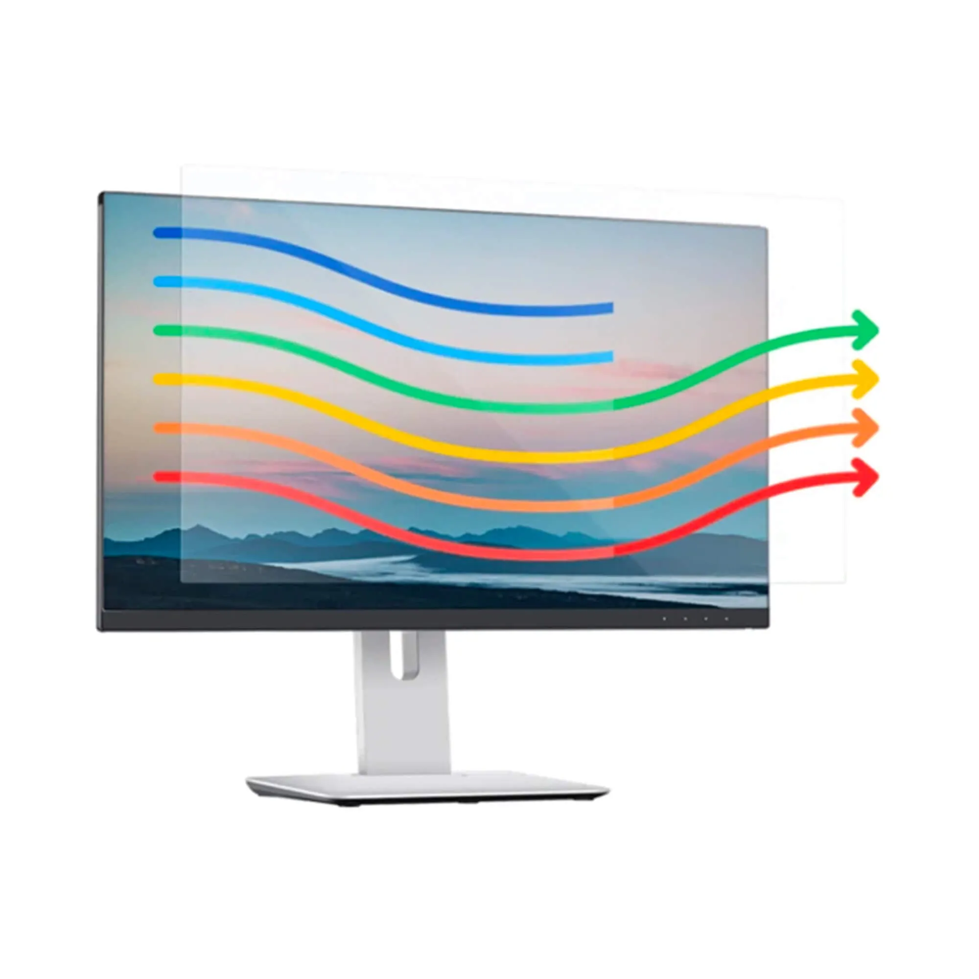 Anti blue light screen protector for laptops, monitors and PCs