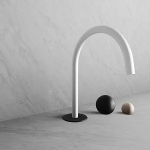 BARiL B35-8100-00L-IK-050 Wall-Mounted Lavatory Faucet Spout With Deck Mounted Handles