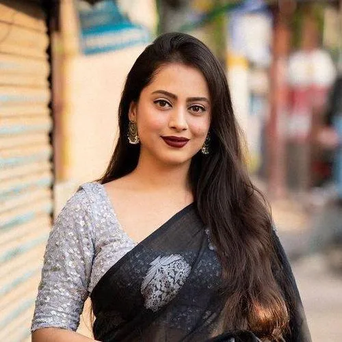 Black Pure Linen Woven Design Saree with Unstitched Blouse - Hiral Fashion