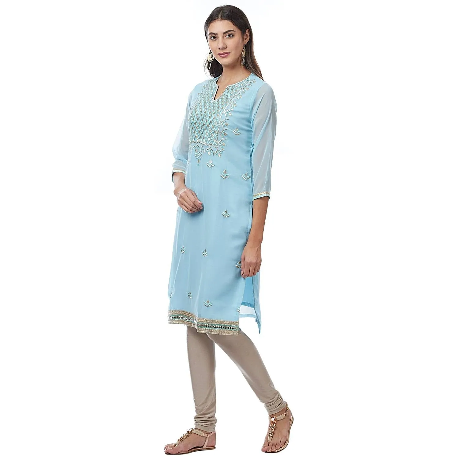 Blue georgette Kurta