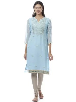 Blue georgette Kurta