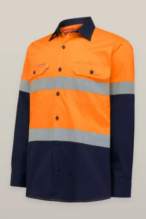 Core Hi-Vis 2 Tone Vented Taped Long Sleeve Cotton Shirt - Y07978