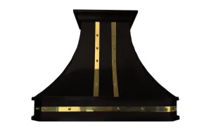 Cyclone - 41.75 Inch 1200 CFM Wall Mount and Chimney Range Vent in Black - DCB401242MBB