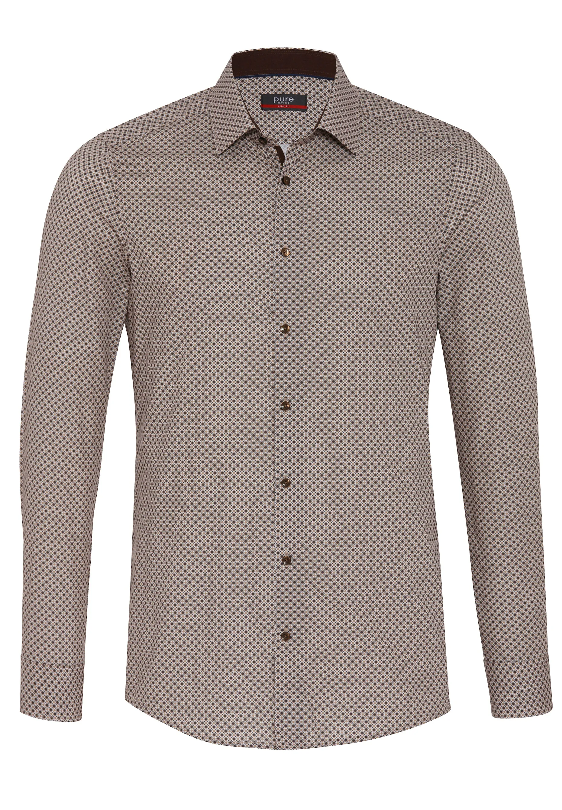 D91014-21102 - City Hemd Slim Fit - braun