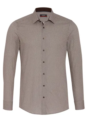 D91014-21102 - City Hemd Slim Fit - braun