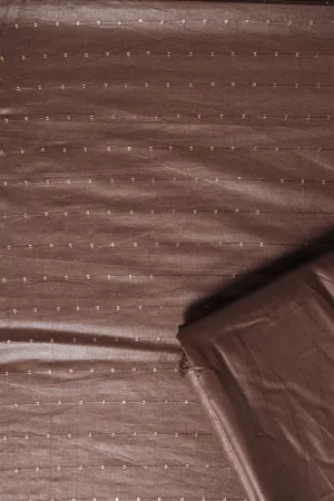 Dark Brown Viscose Chanderi Silk Unstitched Suit (2 Piece)