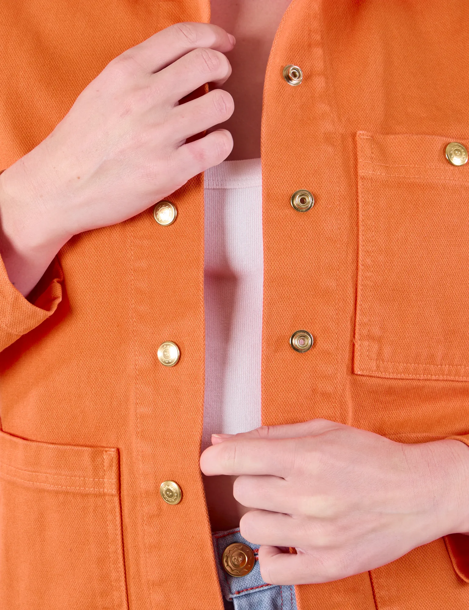 Denim Work Jacket - Construction Orange
