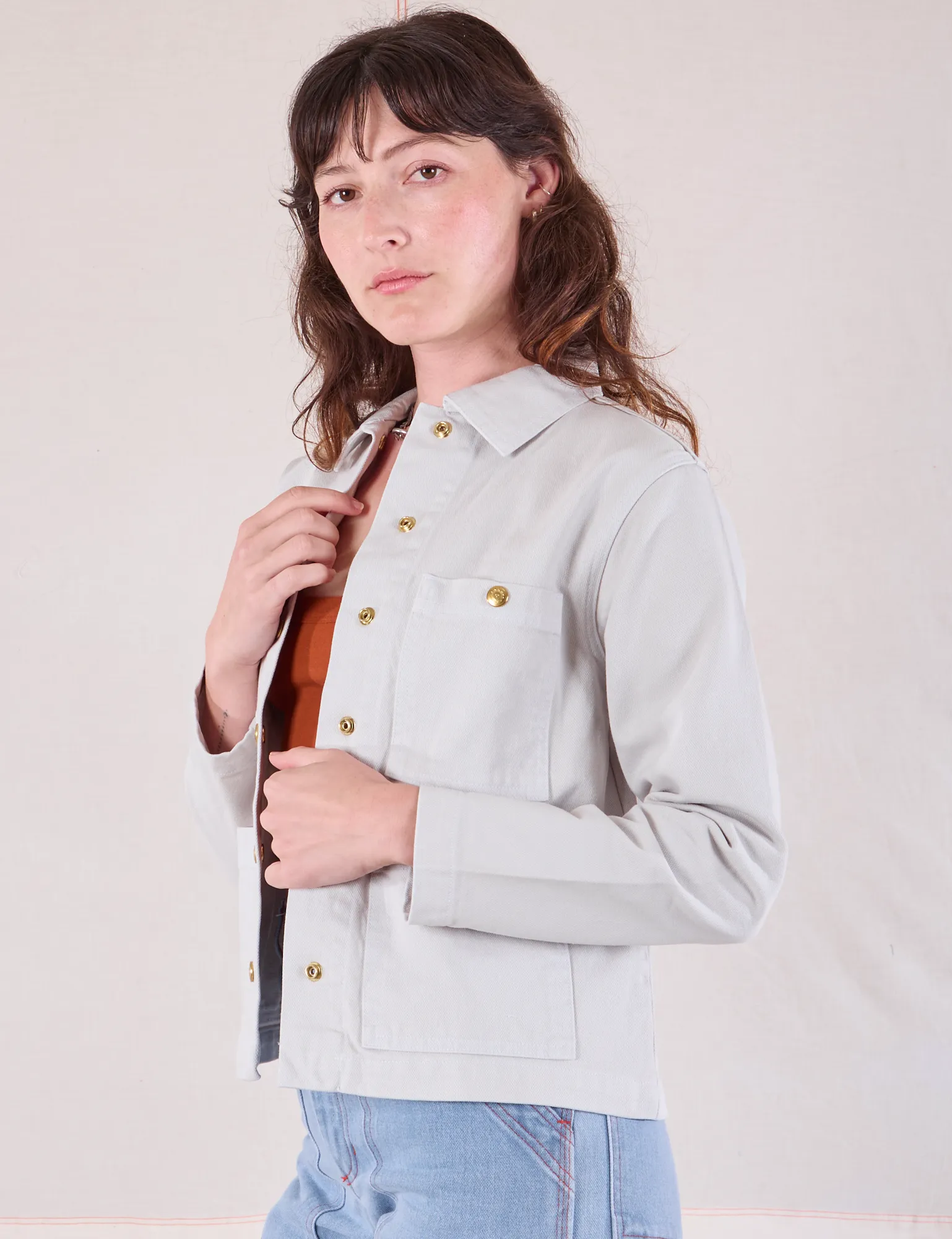 Denim Work Jacket - Stone White