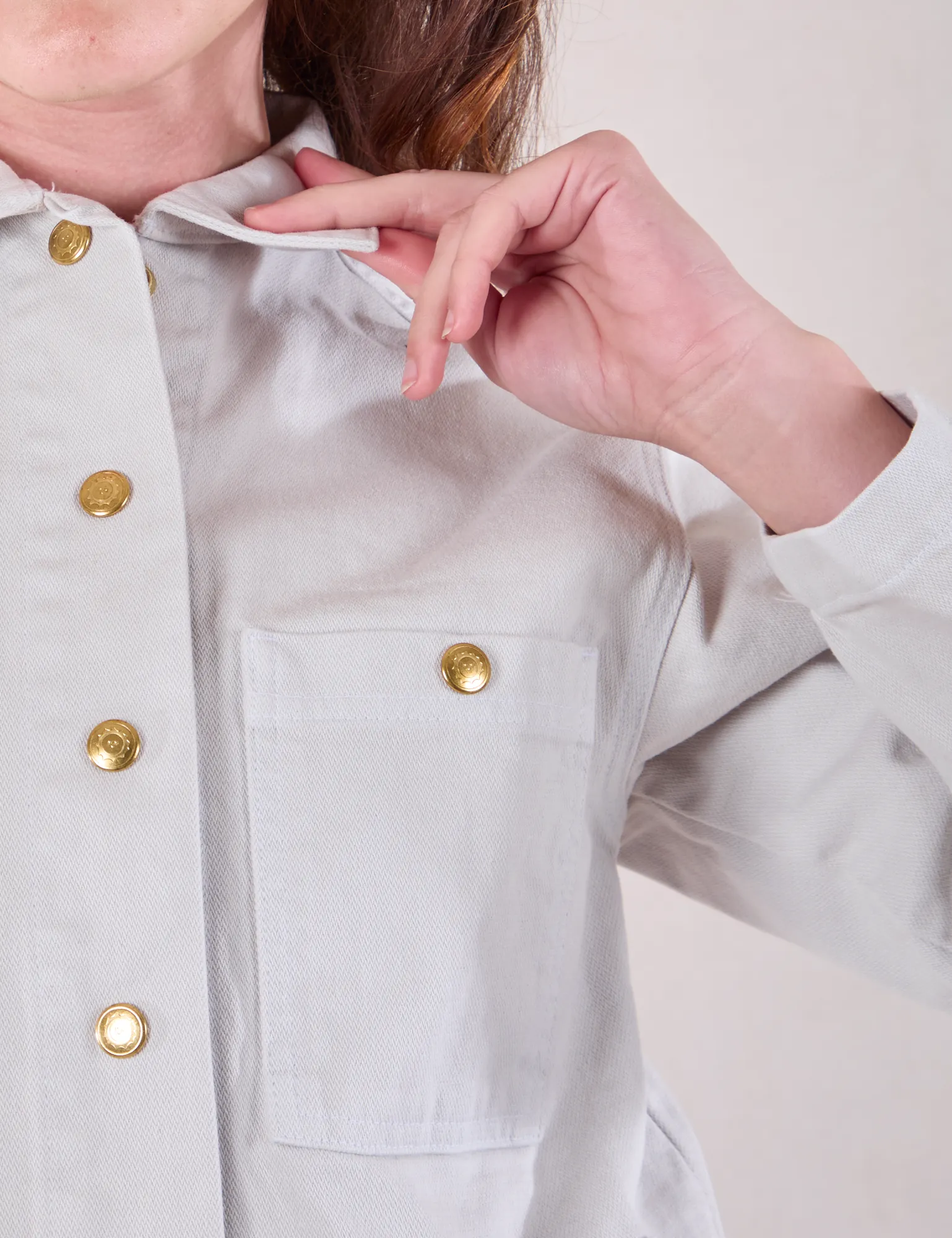 Denim Work Jacket - Stone White