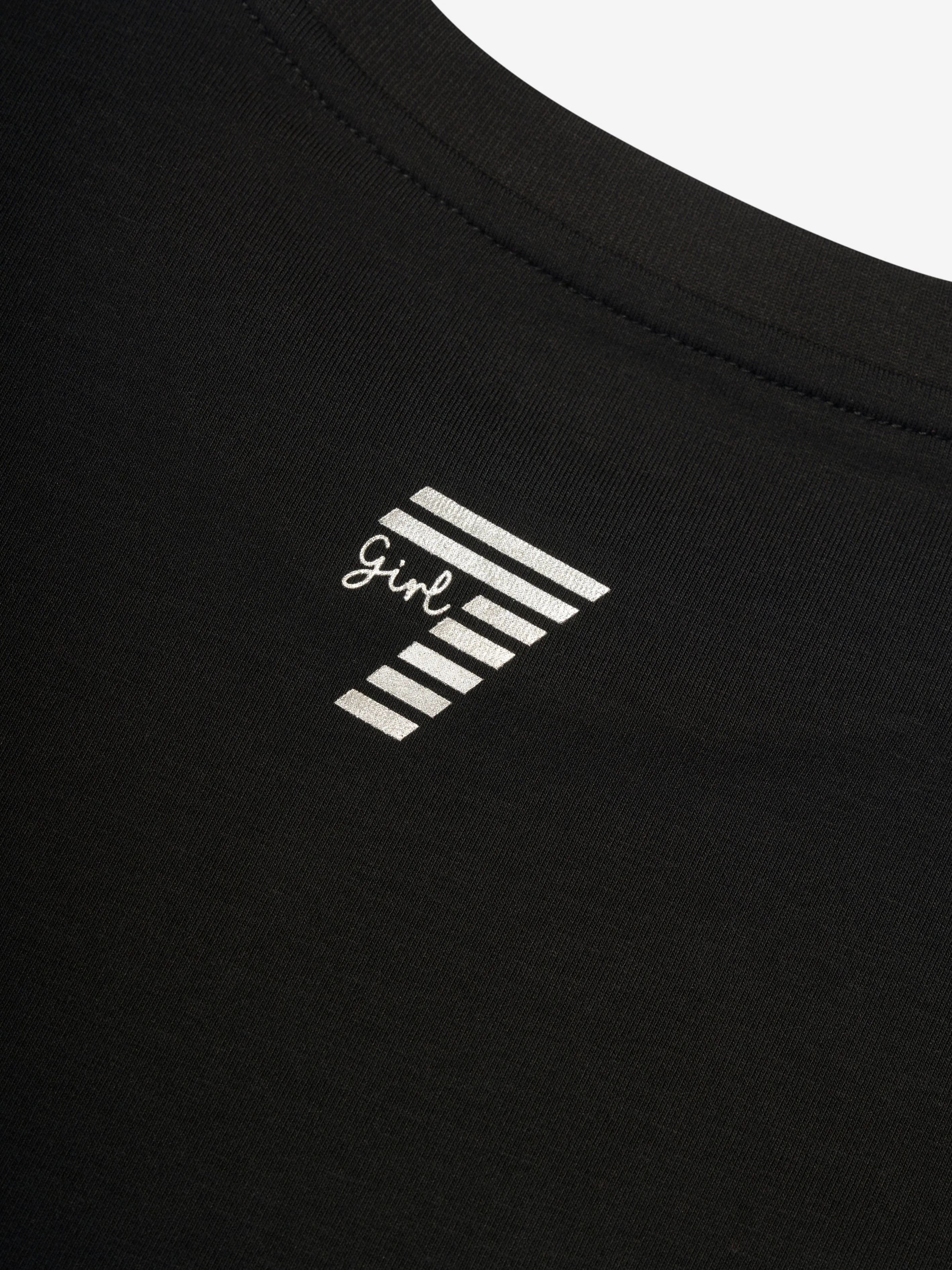EA7 Emporio Armani Girls Long Sleeve Logo T-Shirt in Black