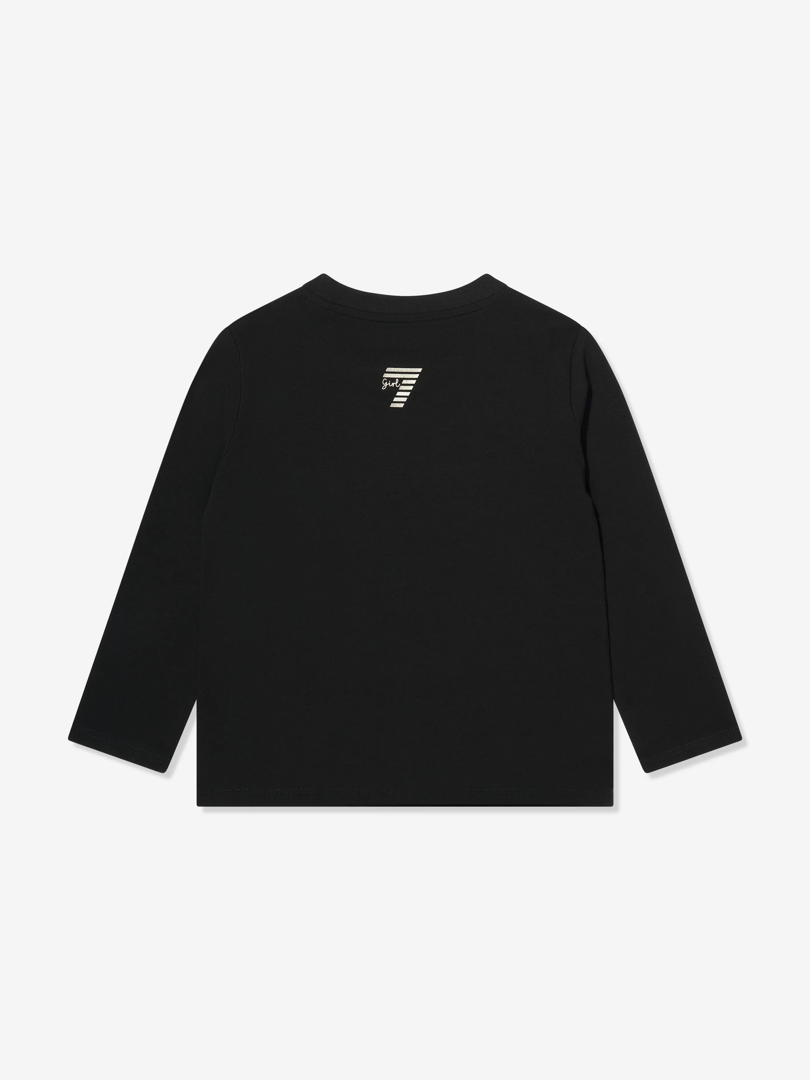 EA7 Emporio Armani Girls Long Sleeve Logo T-Shirt in Black
