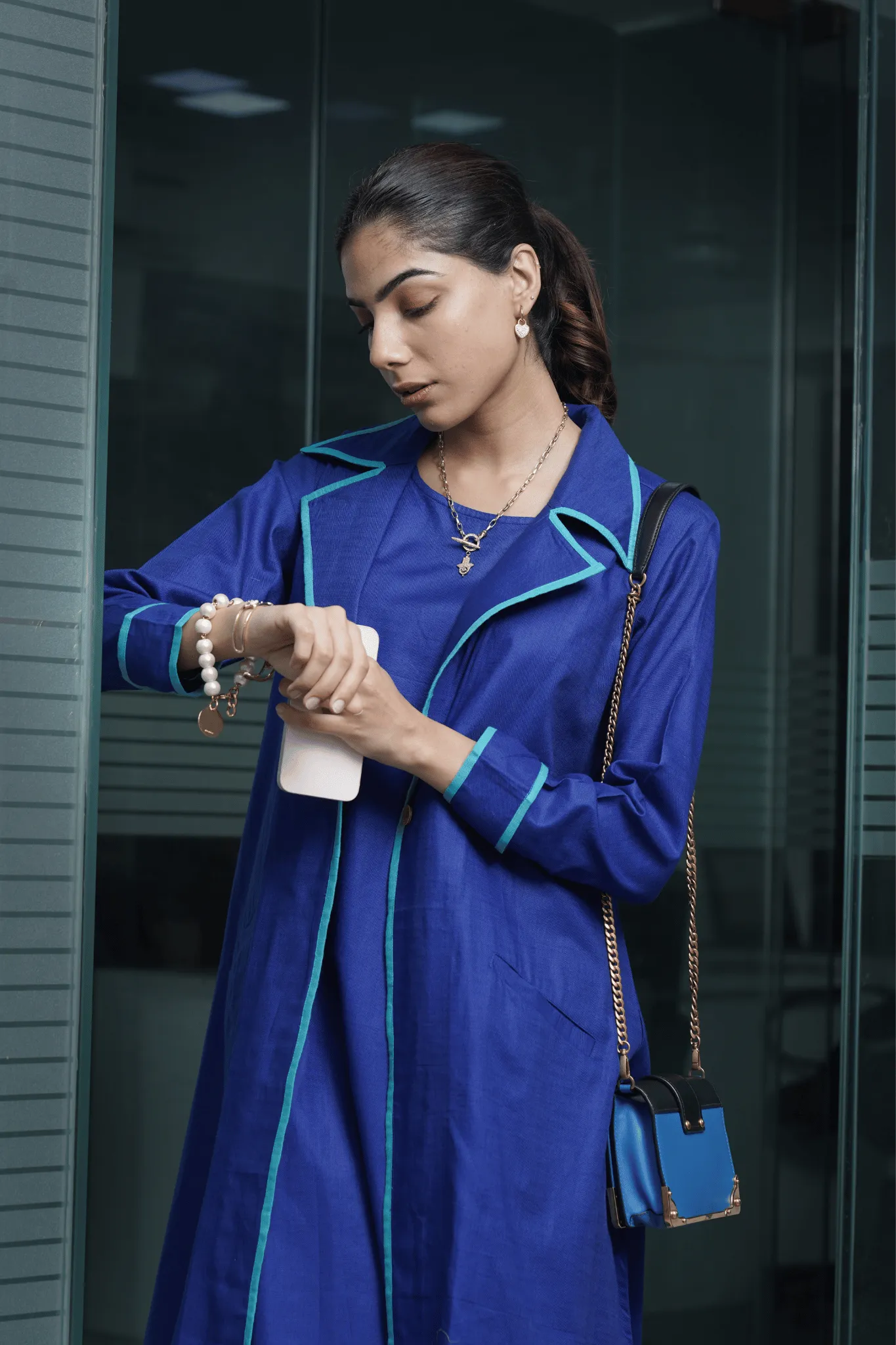 Electric Blue Jacket Dress