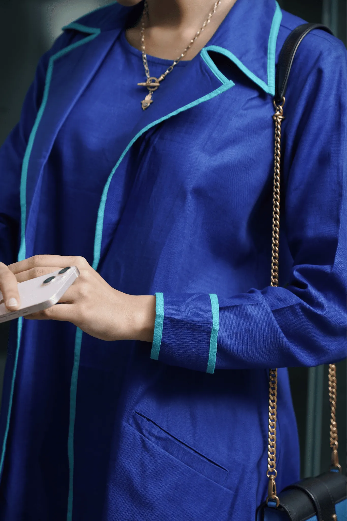 Electric Blue Jacket Dress