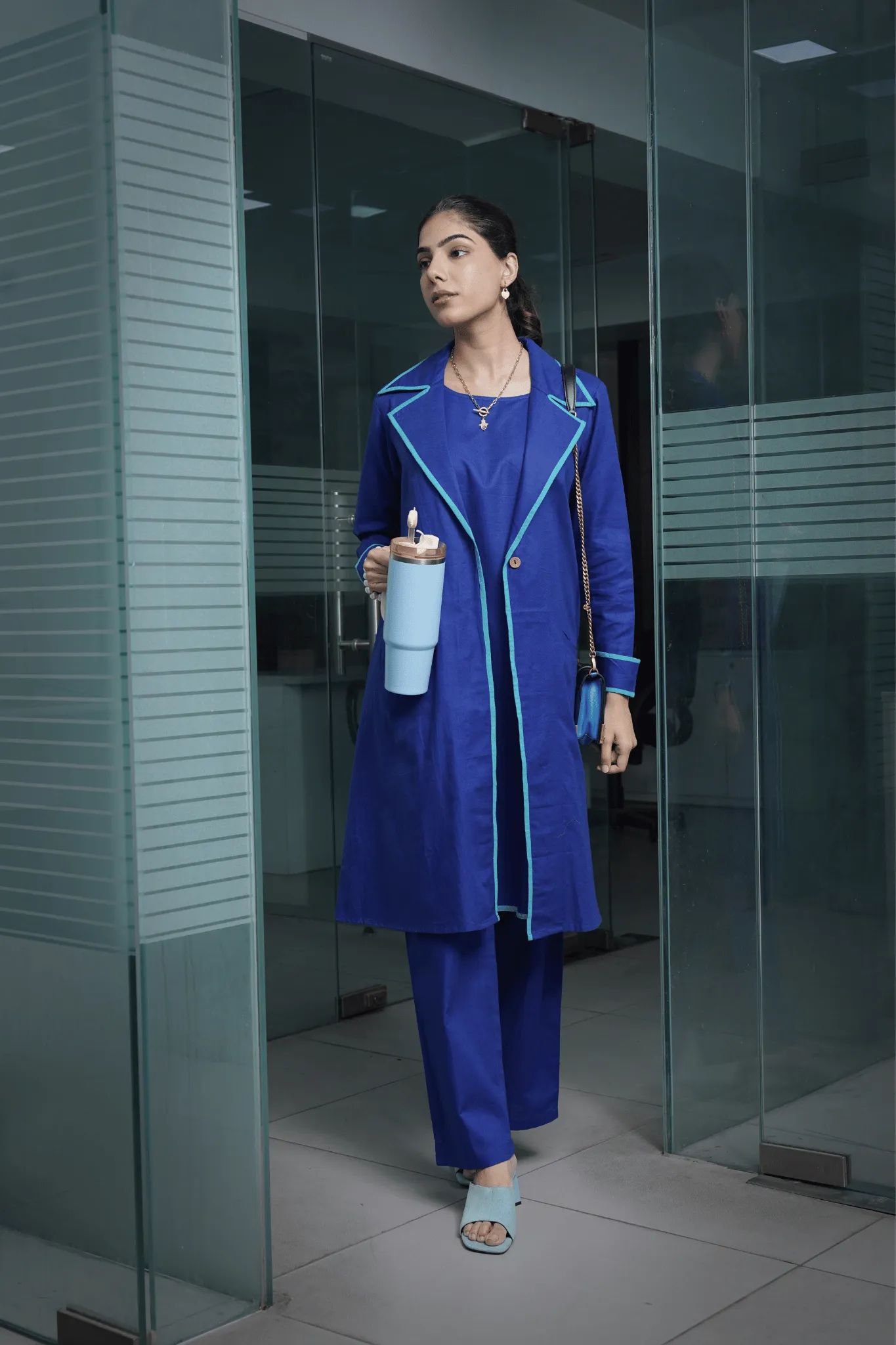 Electric Blue Jacket Dress