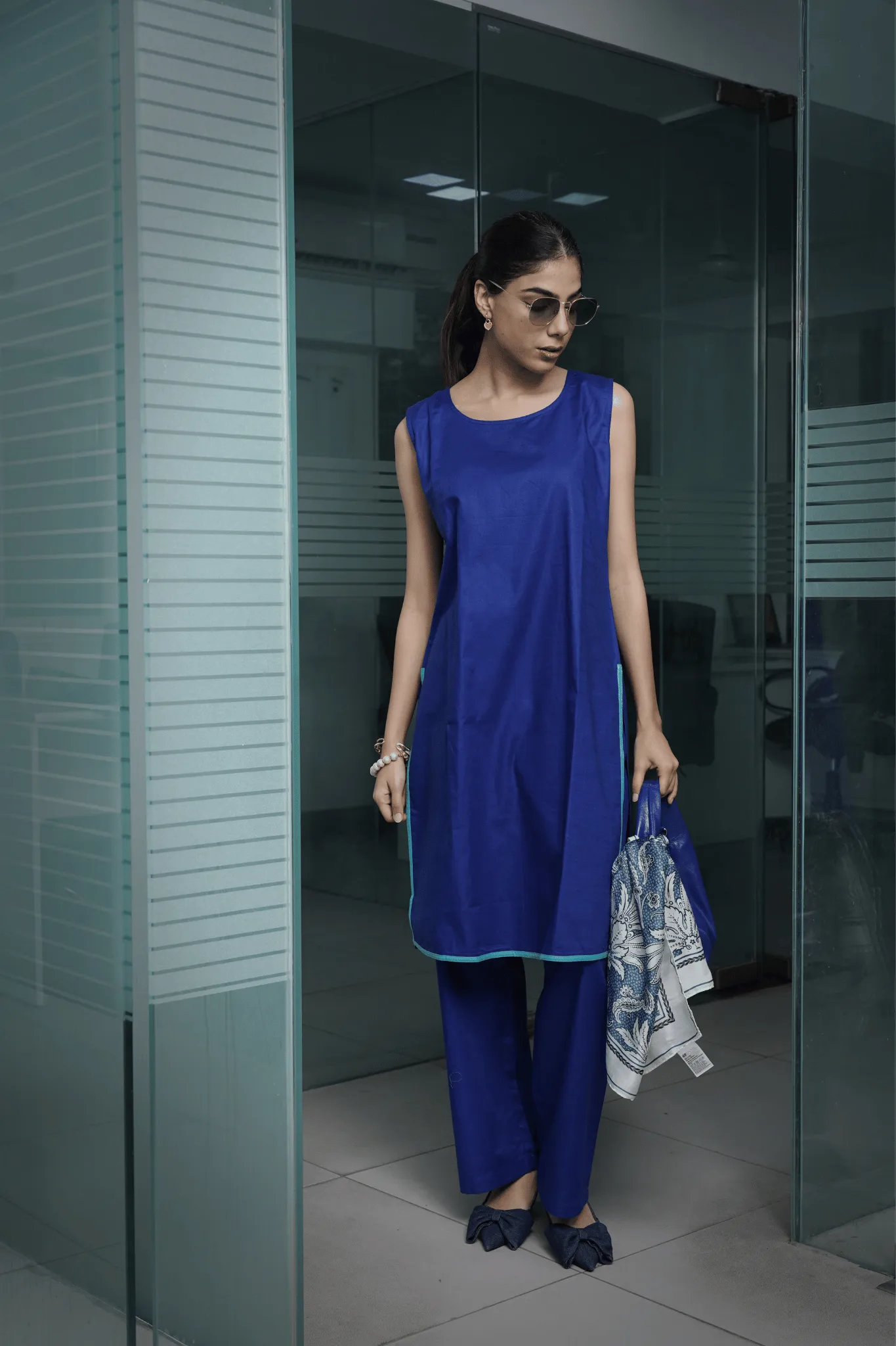 Electric Blue Jacket Dress