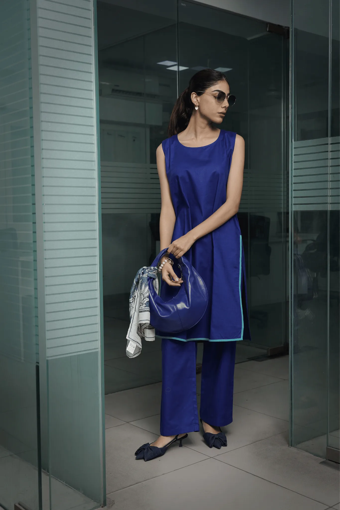 Electric Blue Jacket Dress