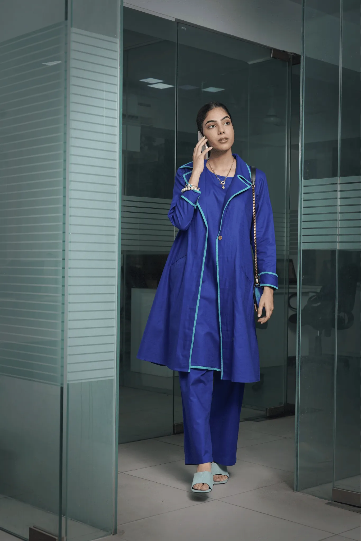 Electric Blue Jacket Dress