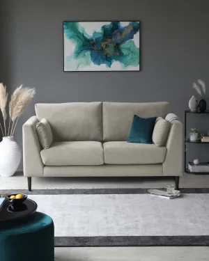 Elsie II Champagne Velvet 2 Seater Sofa