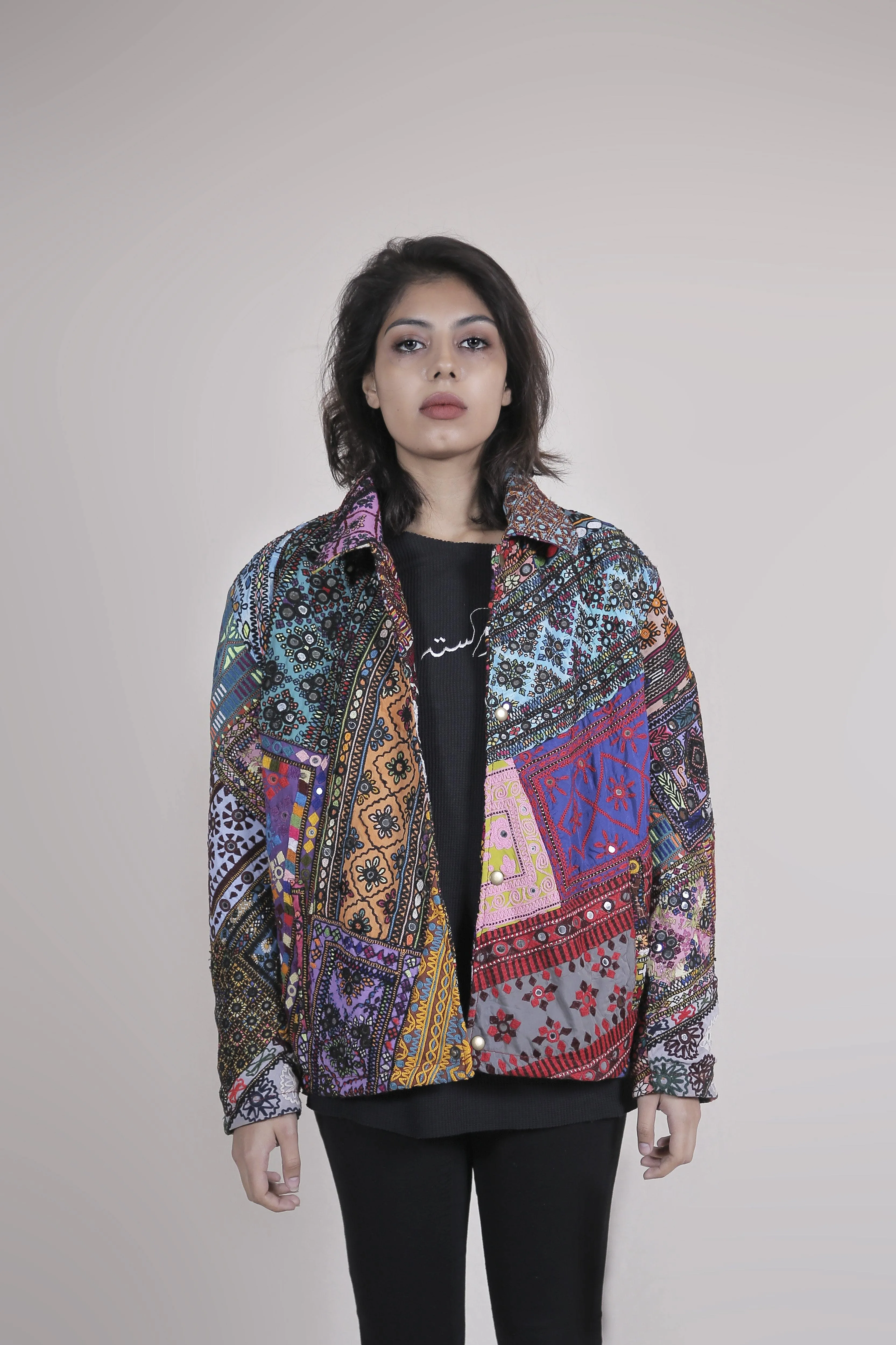 Embroidered Patchwork Jacket