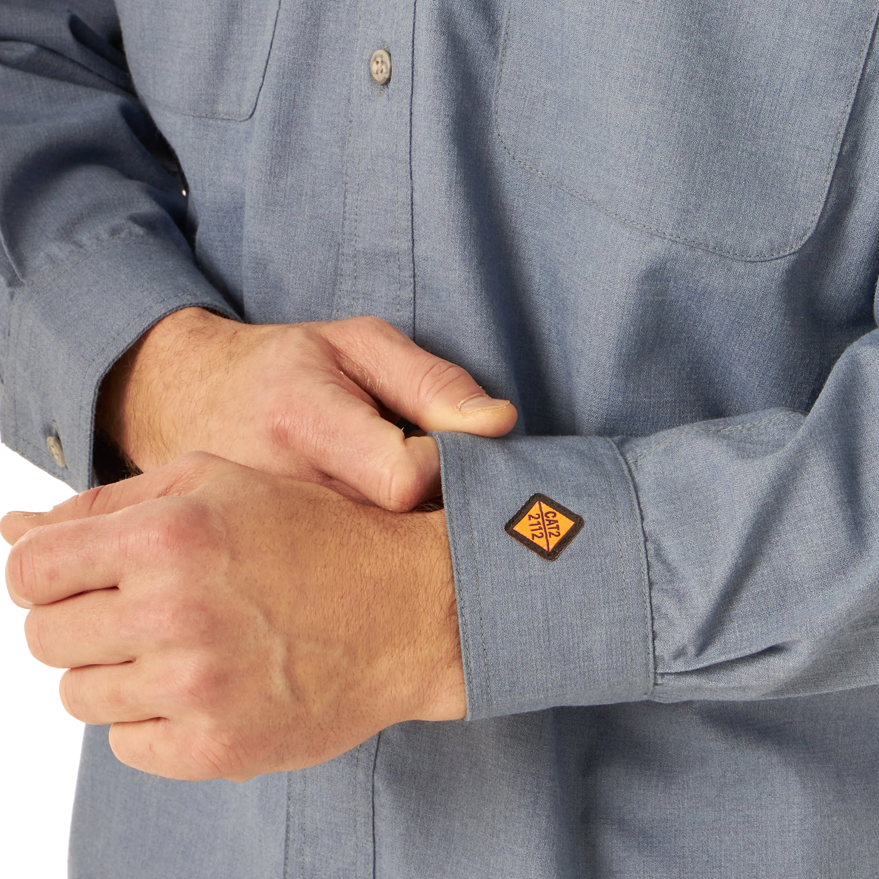 fr3w01l Men's FR Flame Resistant Long Sleeve Work Shirt by Wrangler