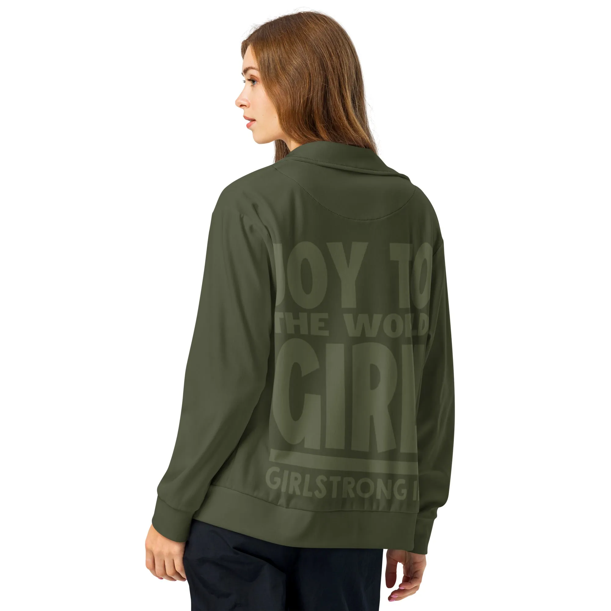 GS GRAPHIX TRACK JACKET OLIVE - JOY TO THE WORLD. GIRL!
