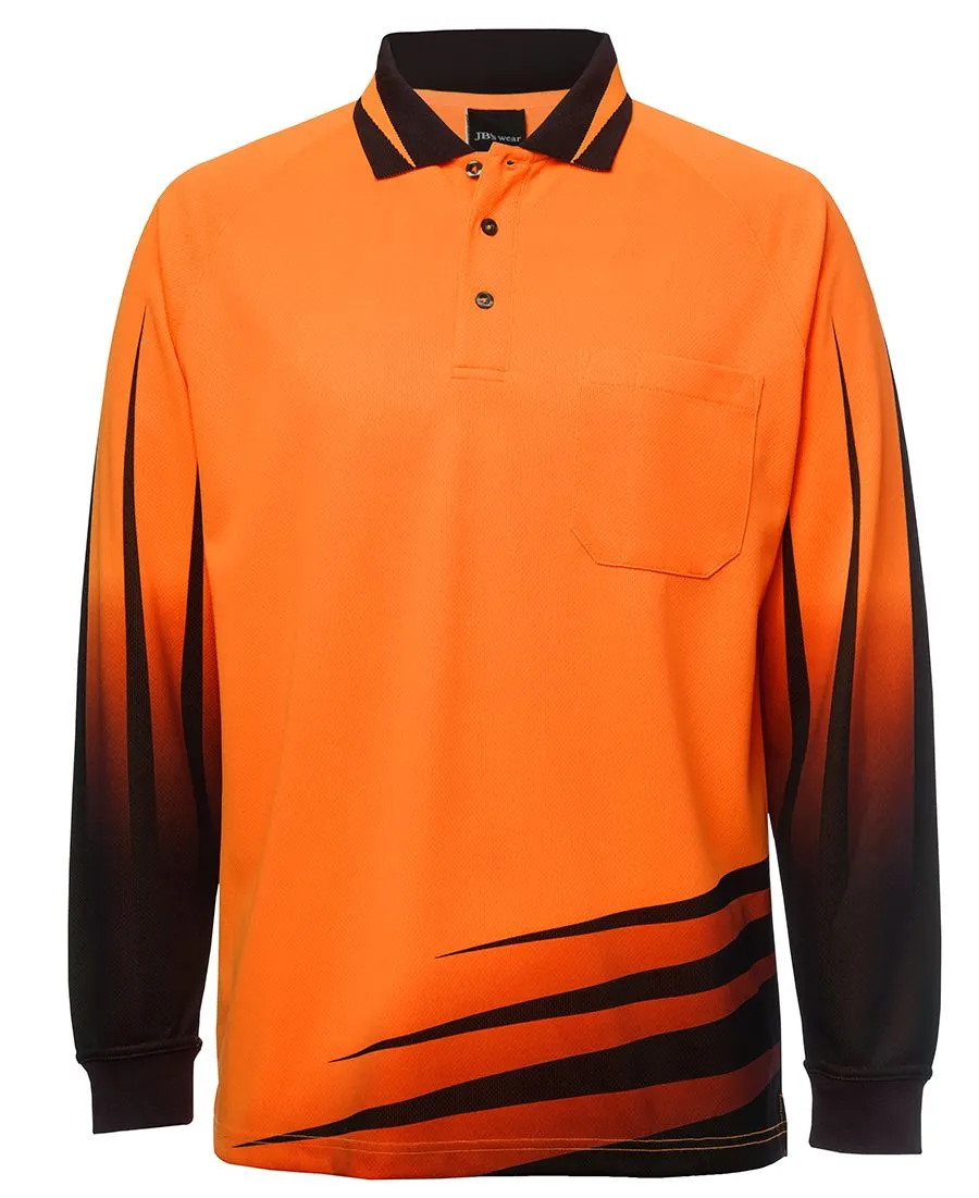 JB's Hi Vis Long Sleeve Rippa Sub Polo - 6HVRL