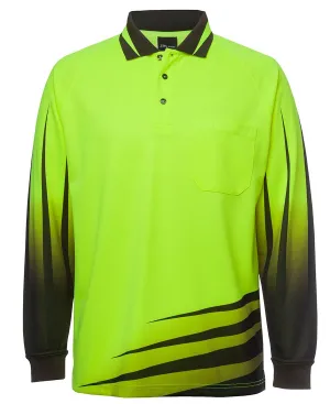 JB's Hi Vis Long Sleeve Rippa Sub Polo - 6HVRL