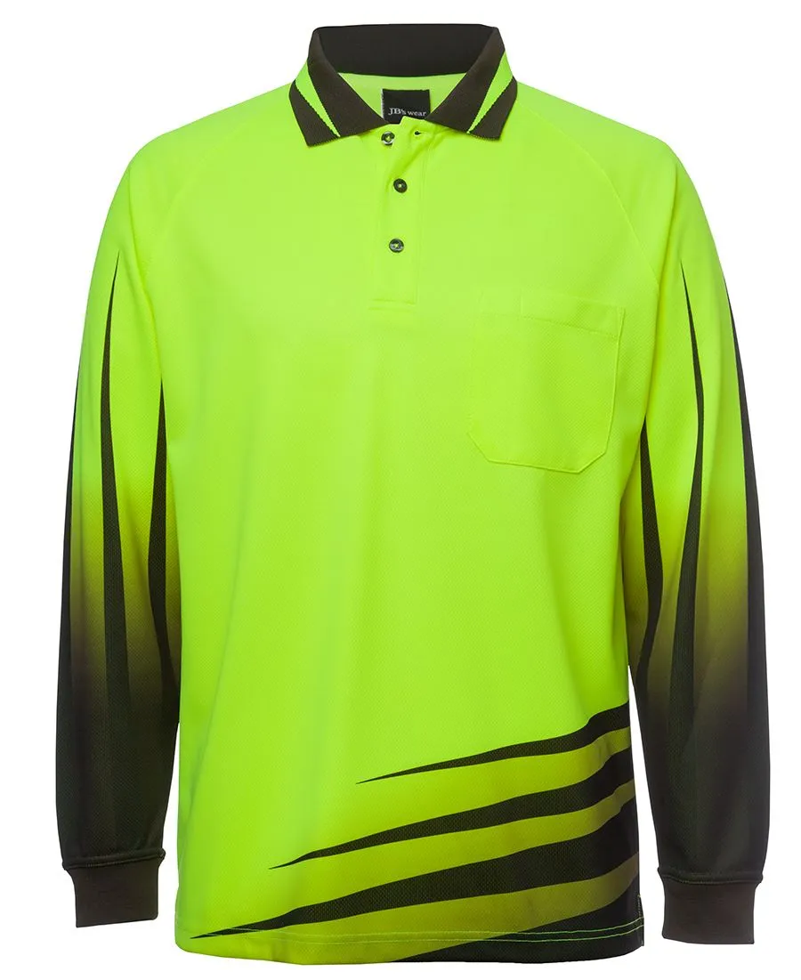 JB's Hi Vis Long Sleeve Rippa Sub Polo - 6HVRL