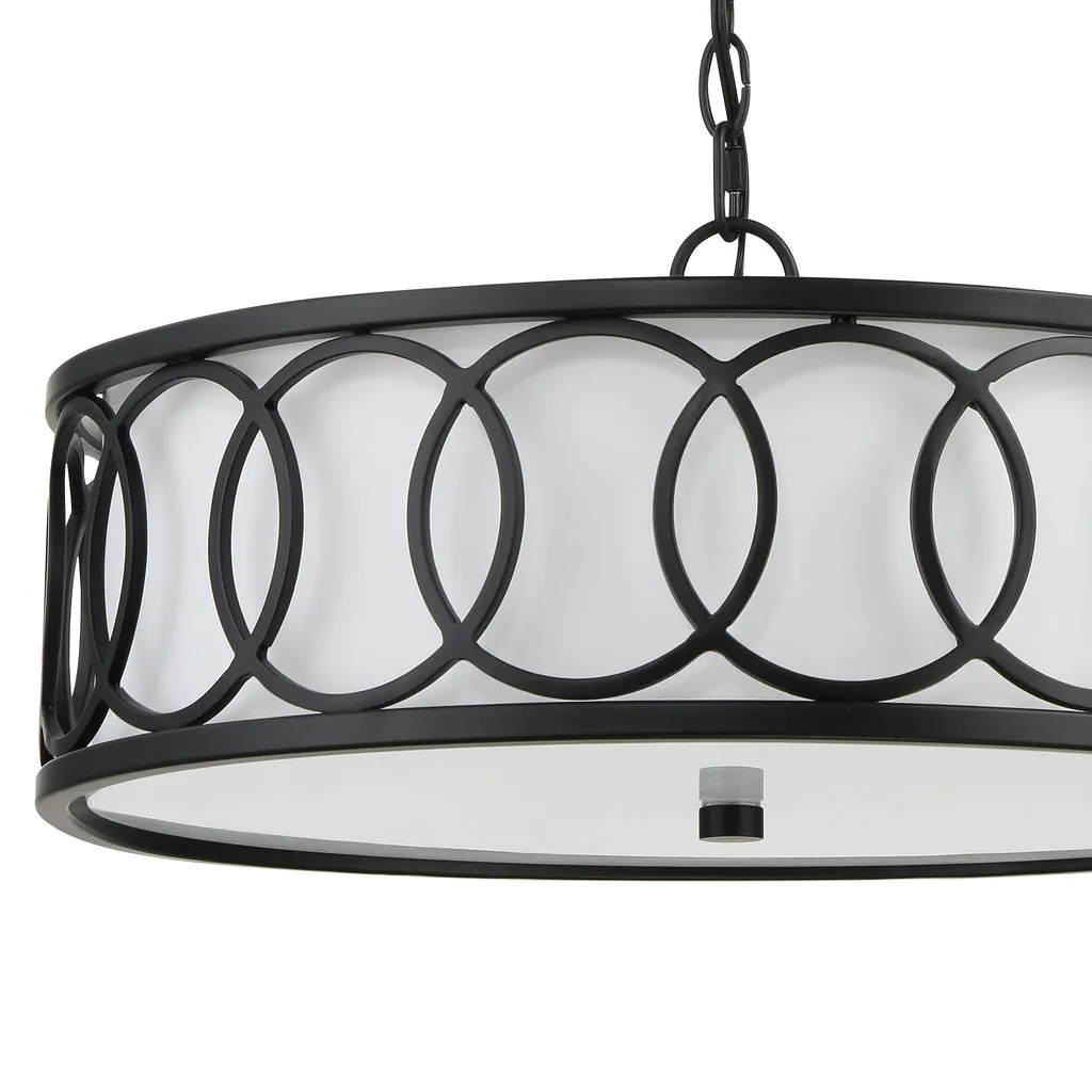 Libby Langdon Graham 6 Light Matte Black Chandelier