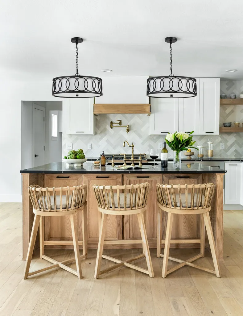 Libby Langdon Graham 6 Light Matte Black Chandelier