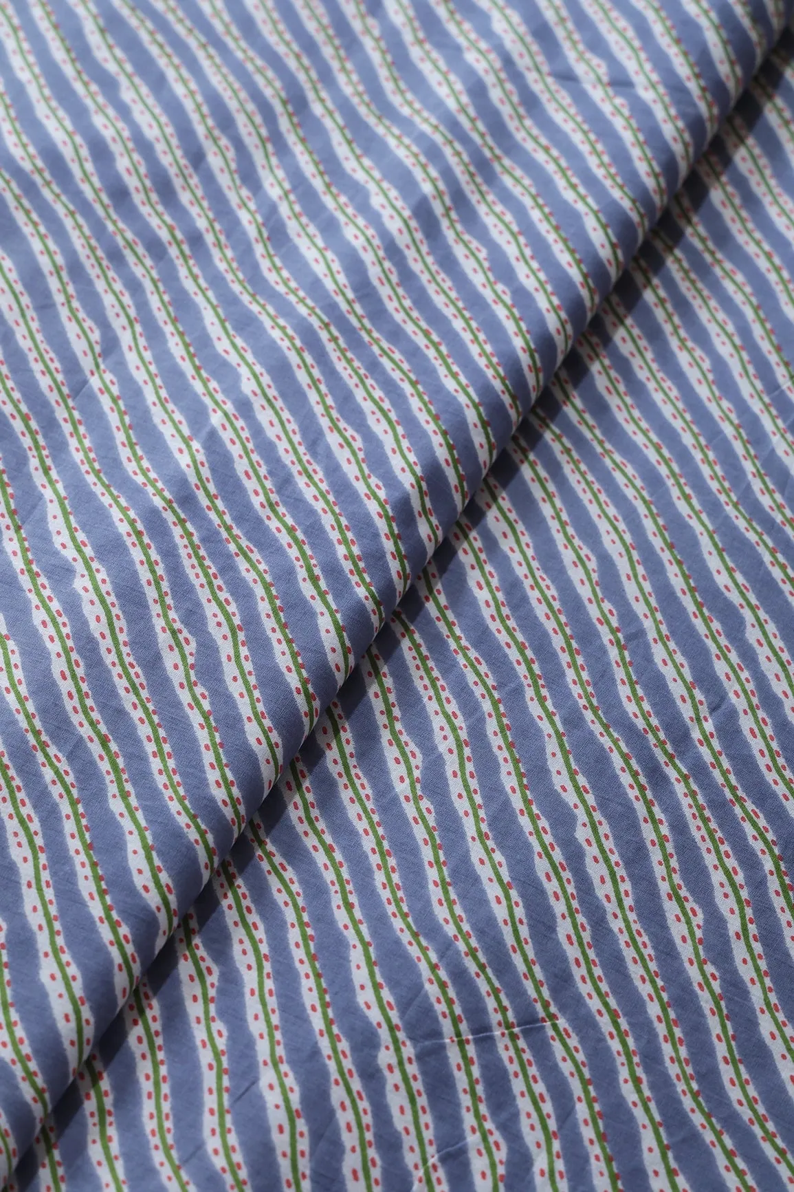 Light Blue Pure Cotton Unstitched Suit Set (2 Piece)