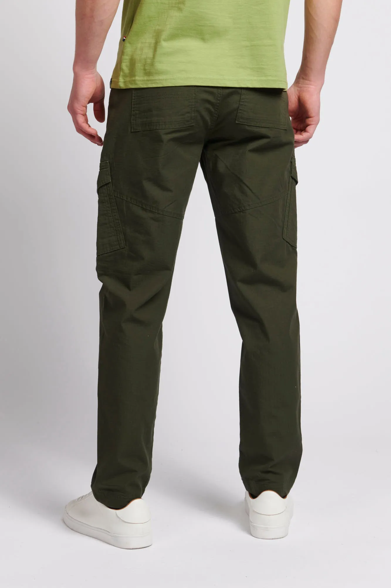 Mens Ripstop Cargo Trousers in Forest Night