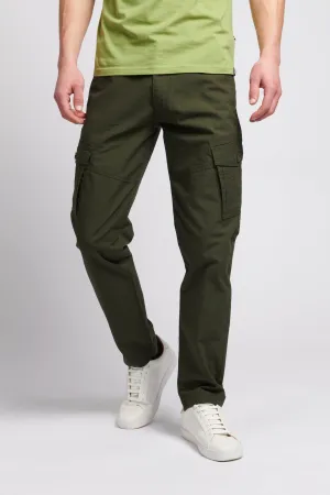 Mens Ripstop Cargo Trousers in Forest Night
