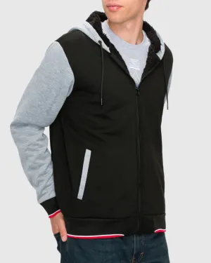 MEN'S VALUE VARSITY FLEECE SHERPA LINED JACKET