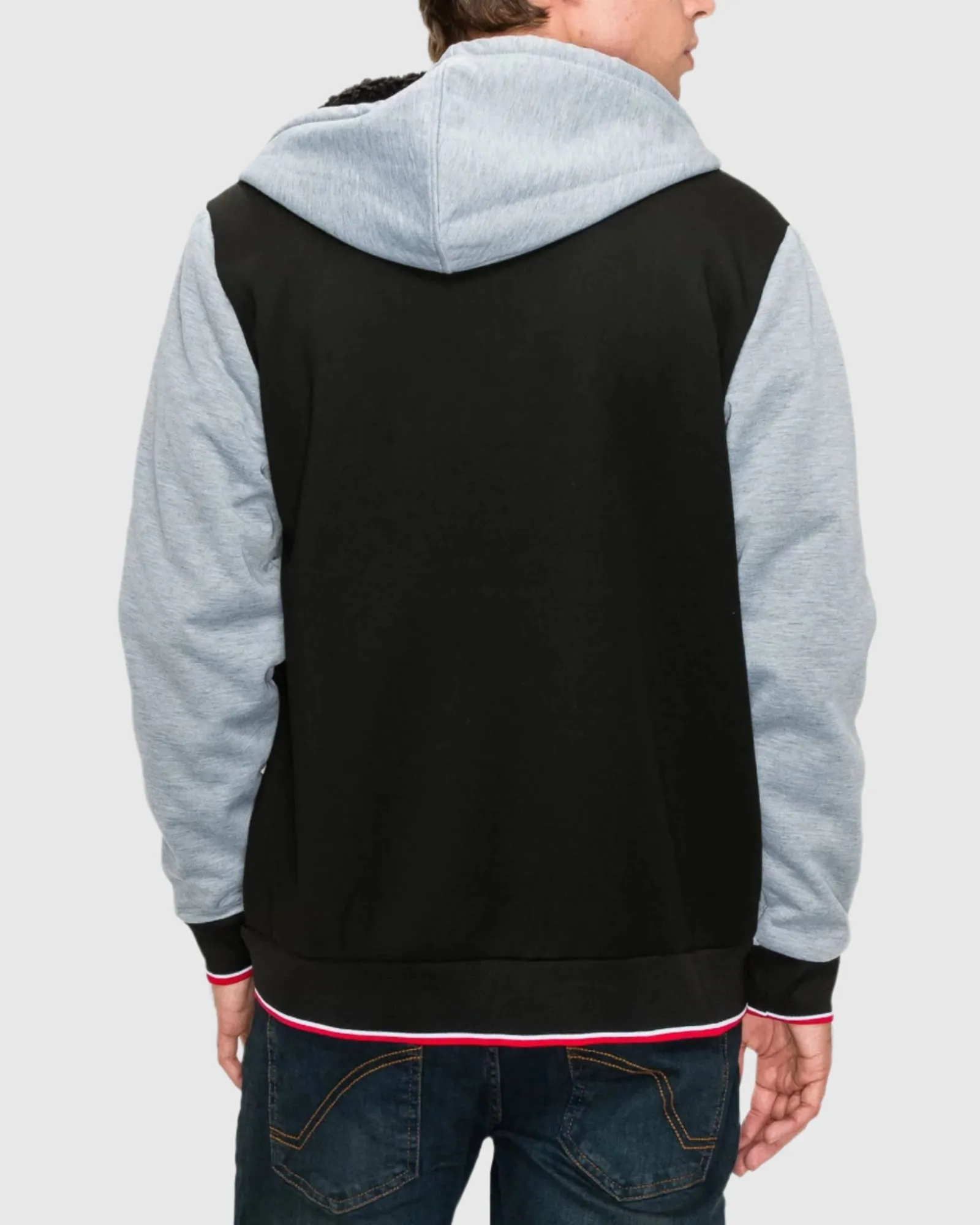 MEN'S VALUE VARSITY FLEECE SHERPA LINED JACKET