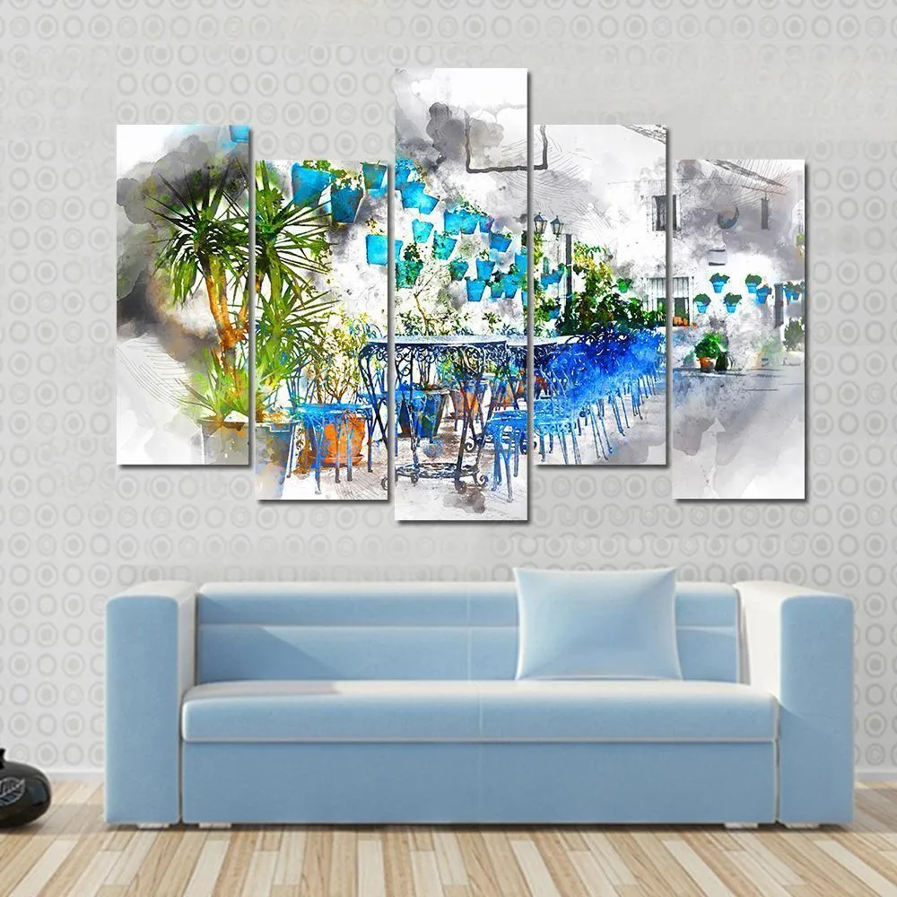 Mijas street  Spain Canvas Wall Art