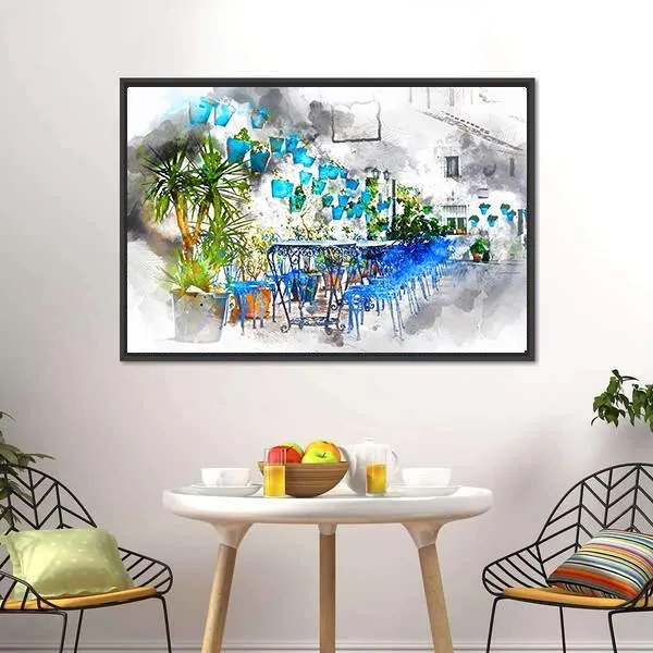 Mijas street  Spain Canvas Wall Art