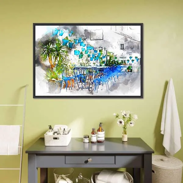 Mijas street  Spain Canvas Wall Art
