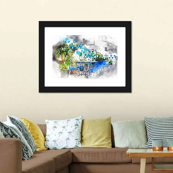 Mijas street  Spain Canvas Wall Art