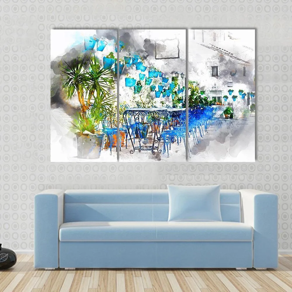 Mijas street  Spain Canvas Wall Art